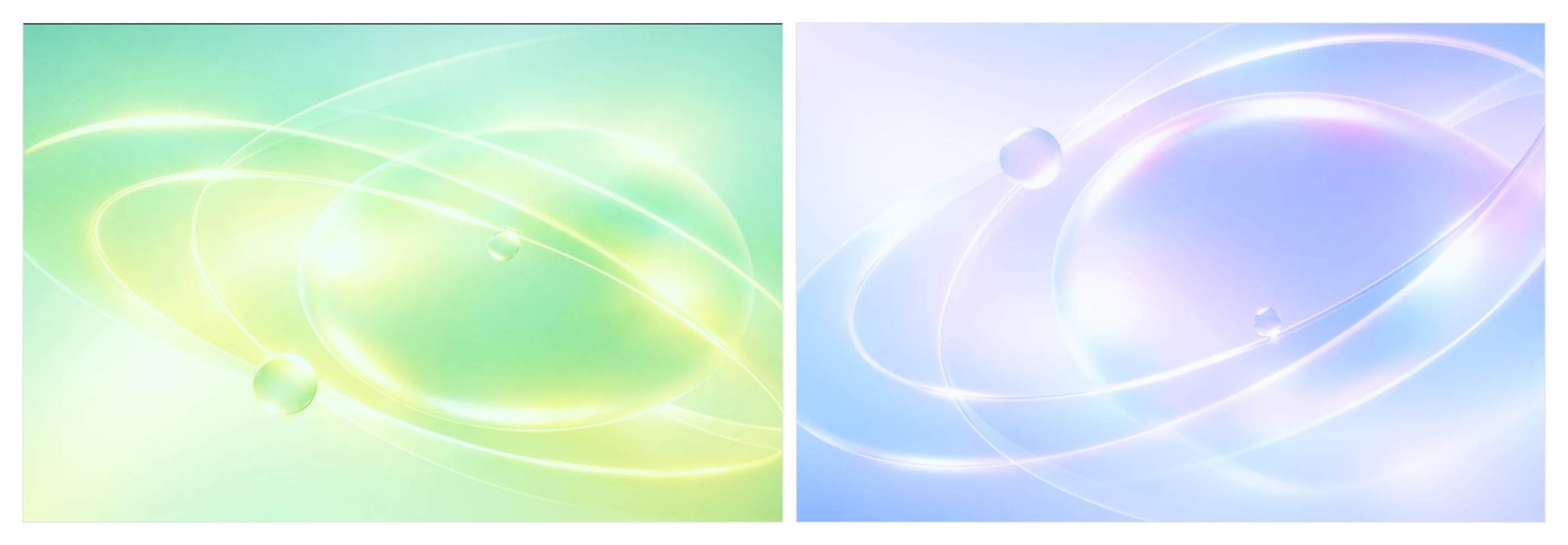 The two selected banners: green for About, lavender for FAQ